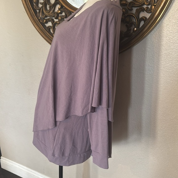 Amazing lavender Soft Surroundings asymmetrical layering tunic EUC - Picture 5 of 14
